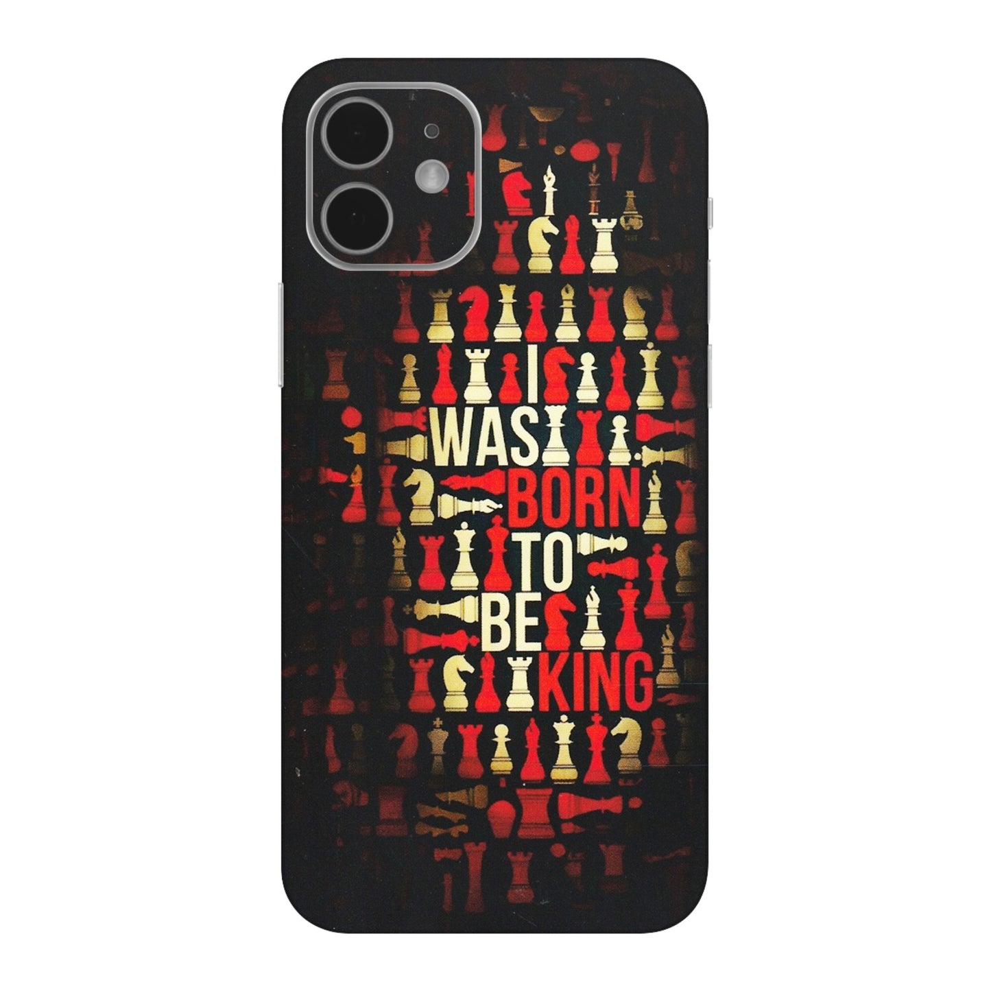 Apple iPhone Skins (All Models) - Born To Be King - Matte Finish (M-73) iPhone 12 Mini