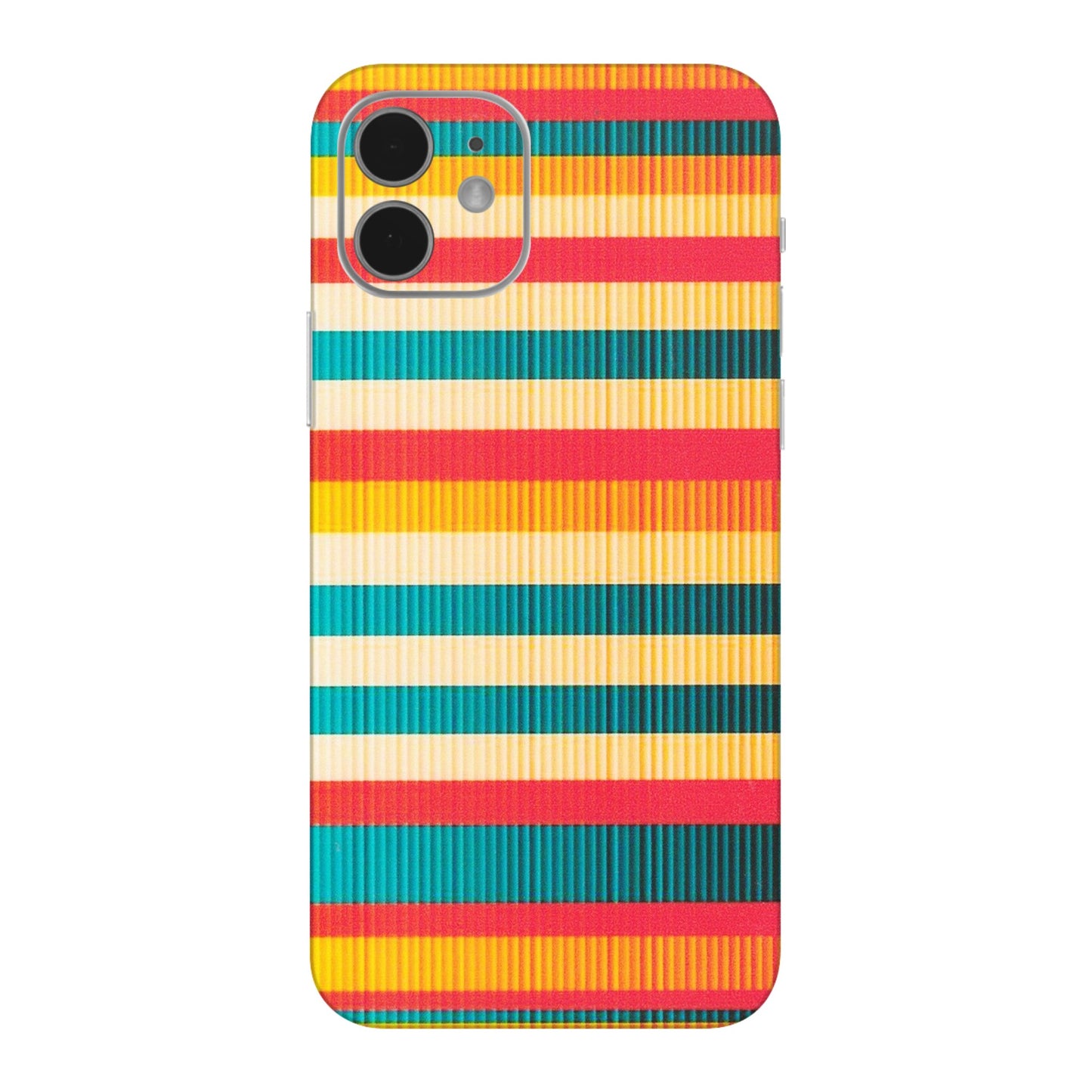 Apple iPhone Skins (All Models) - Colourful Stripes Soothing Effect - Matte Finish (M-86) iPhone 12 Mini