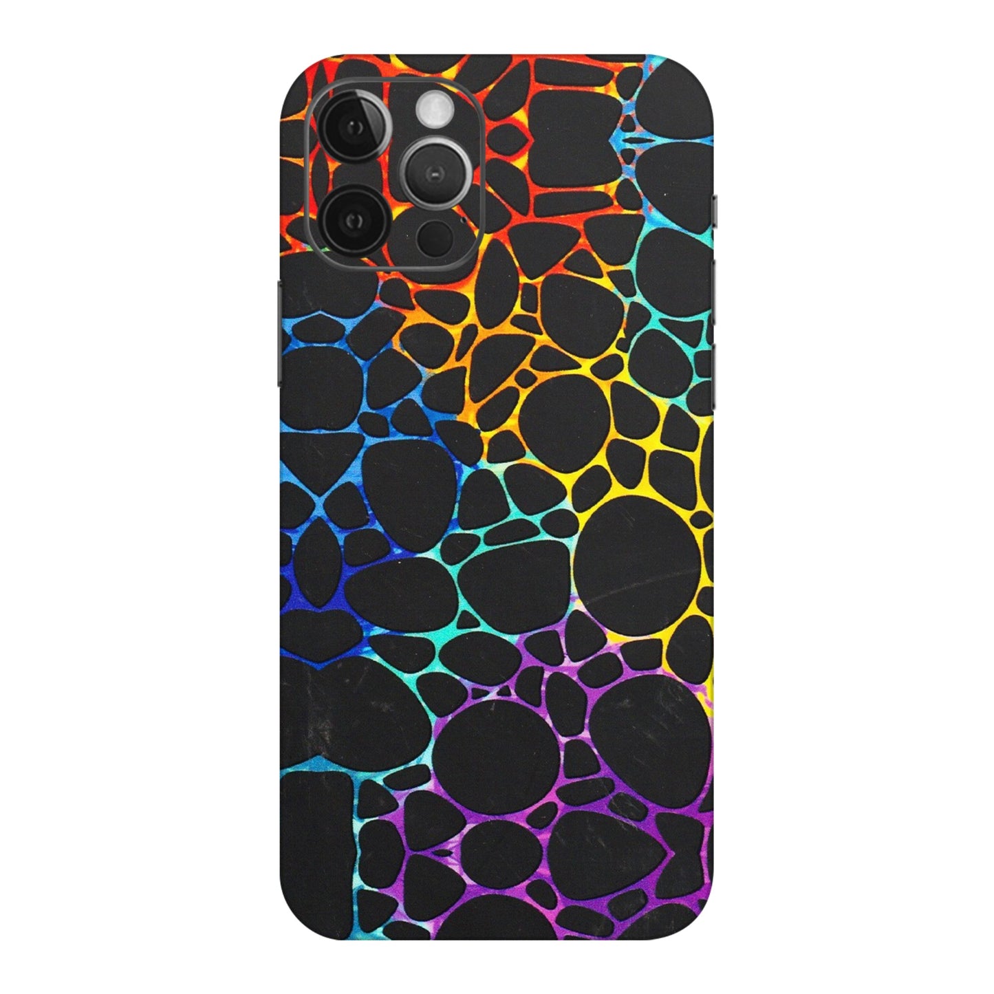 Apple iPhone Skins (All Models) - Abstract Art MultiColour - 3D Embossed Finish (L-133) iPhone 12 Pro