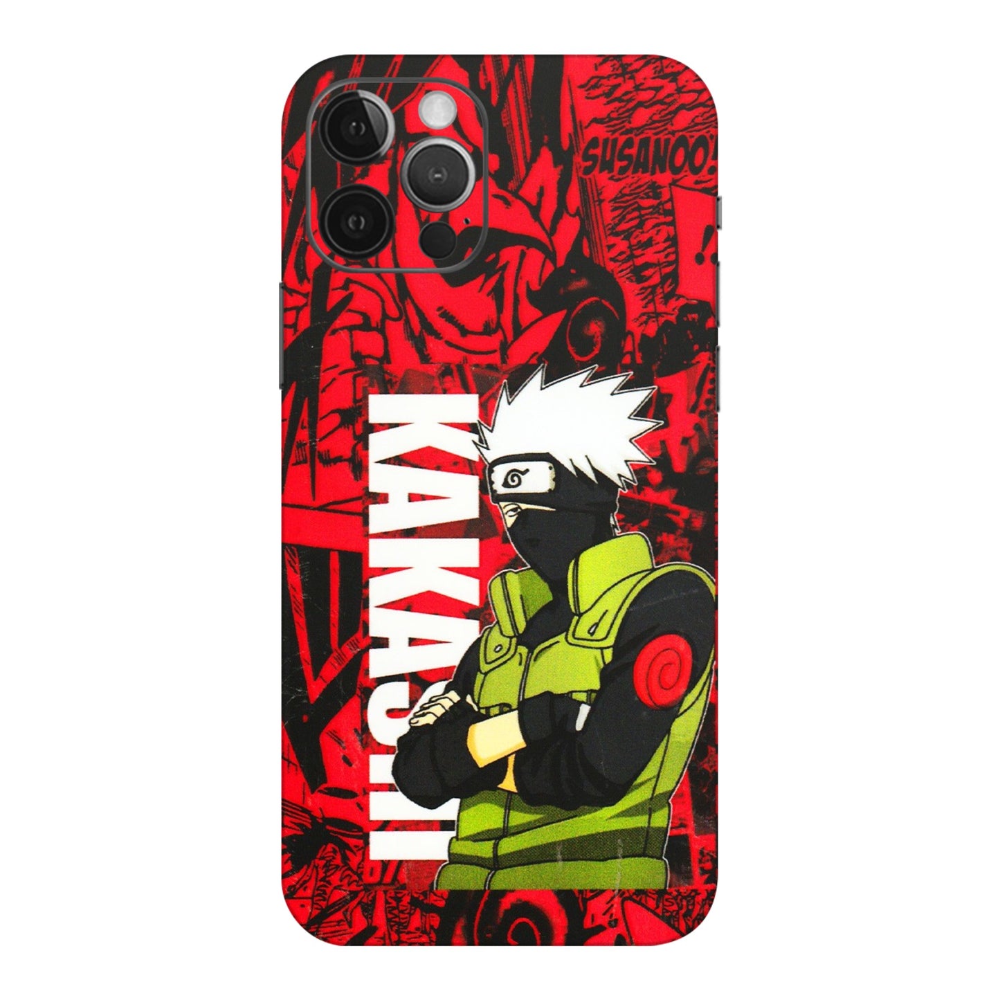 Apple iPhone Skins (All Models) - Kakashi Red Anime - 3D Embossed Finish (L-251) iPhone 12 Pro