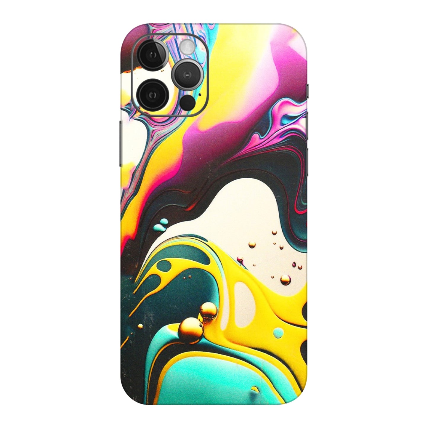 Apple iPhone Skins (All Models) - Multicolor Abstract pattern - 3D Embossed Finish (L-254) iPhone 12 Pro