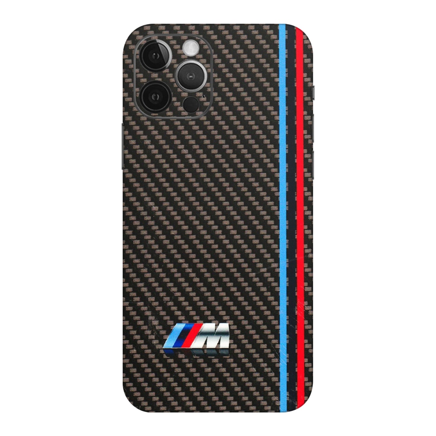 Apple iPhone Skins (All Models) - BM Carbon Fiber Feels - 3D Embossed Finish (L-38) iPhone 12 Pro