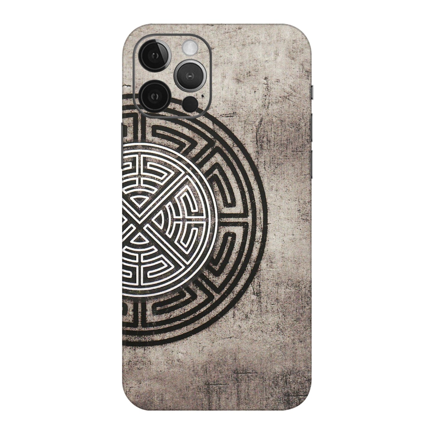 Apple iPhone Skins (All Models) - Mysterious Circular Design - 3D Embossed Finish (L-63) iPhone 12 Pro