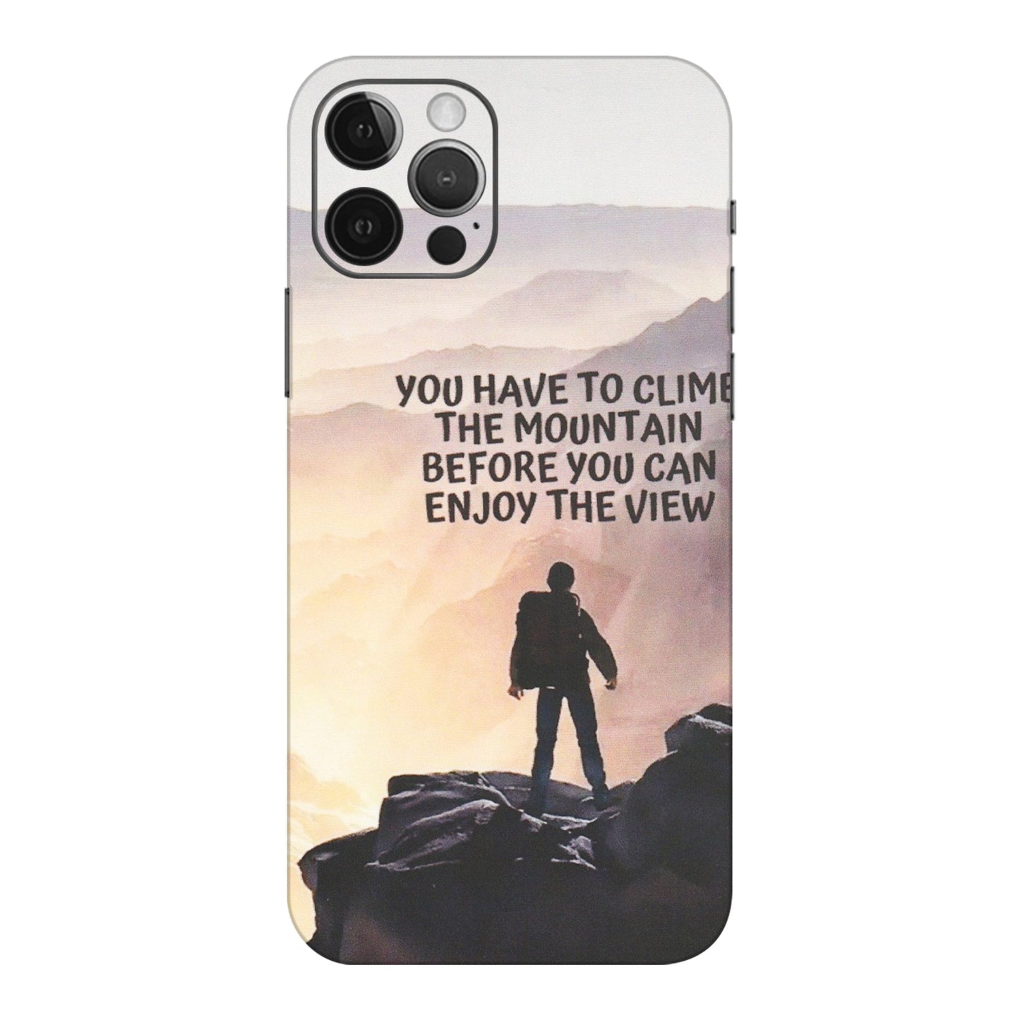 Apple iPhone Skins (All Models) - Motivational Hiking Mountain - Matte Finish (M-28) iPhone 12 Pro