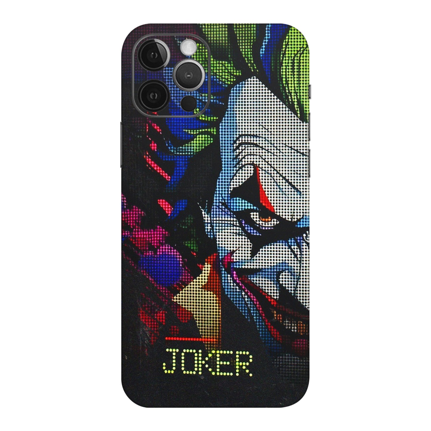 Apple iPhone Skins (All Models) - Joker Dot Matrix - 3D Embossed Finish (L-08) iPhone 12 Pro Max