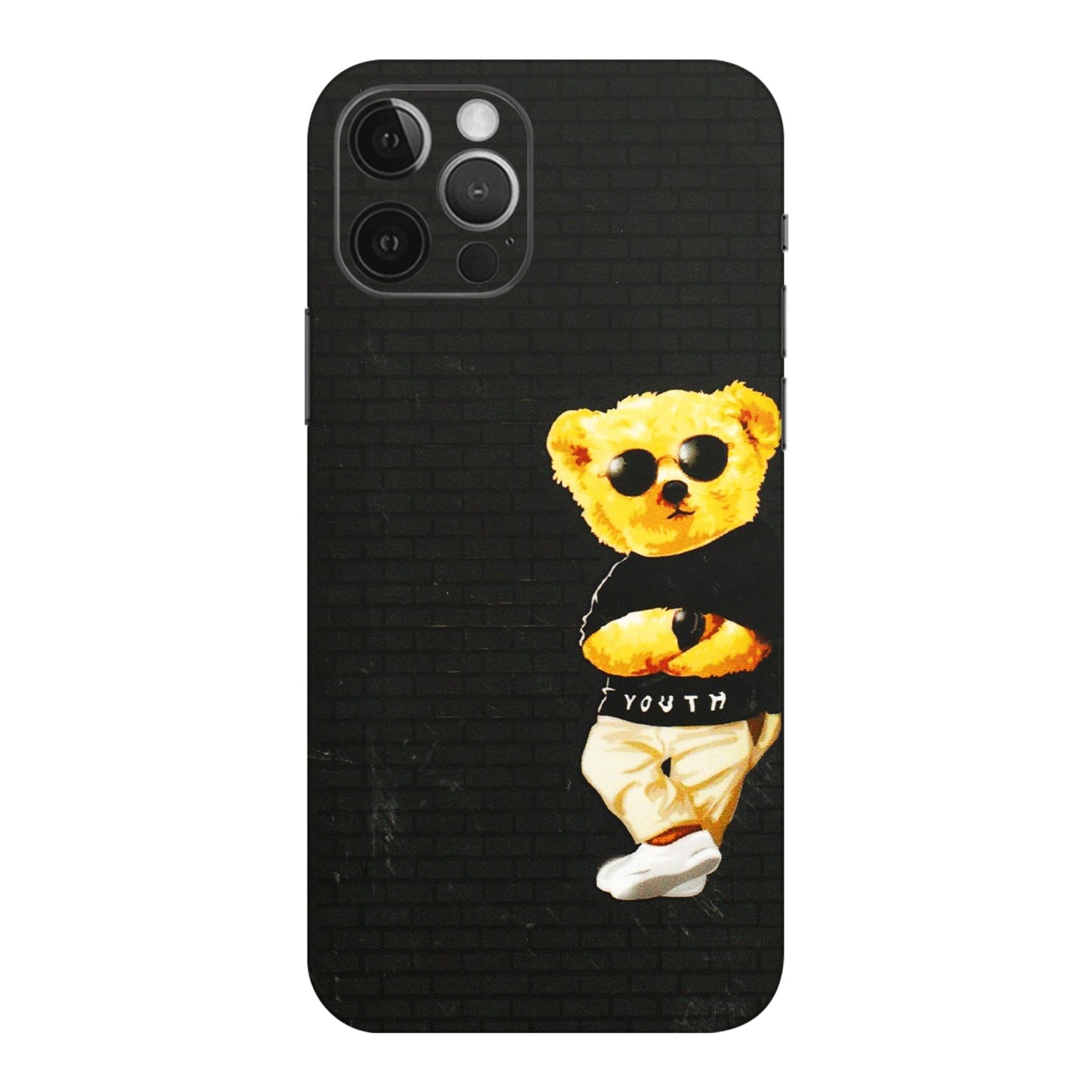Apple iPhone Skins (All Models) - Classy Teddy Bear - 3D Embossed Finish (L-116) iPhone 12 Pro Max