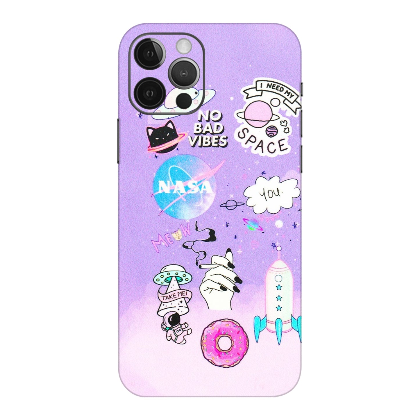 Apple iPhone Skins (All Models) - I Need My Nasa Skin - 3D Embossed Finish (L-149) iPhone 12 Pro Max