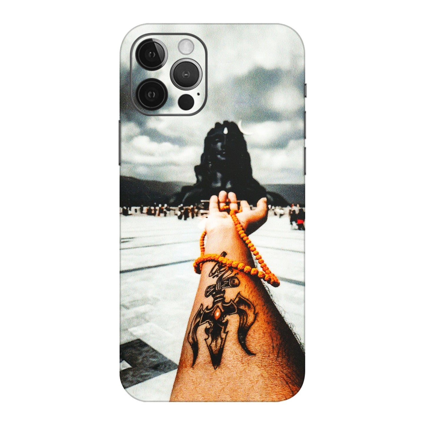 Apple iPhone Skins (All Models) - Jai Adiyogi Mahakaal - 3D Embossed Finish (L-164) iPhone 12 Pro Max