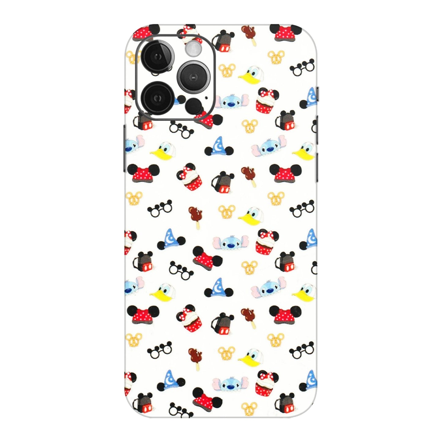 Apple iPhone Skins (All Models) - Minnie Mouse & Donald Doodles s - 3D Embossed Finish (L-194) iPhone 12 Pro Max