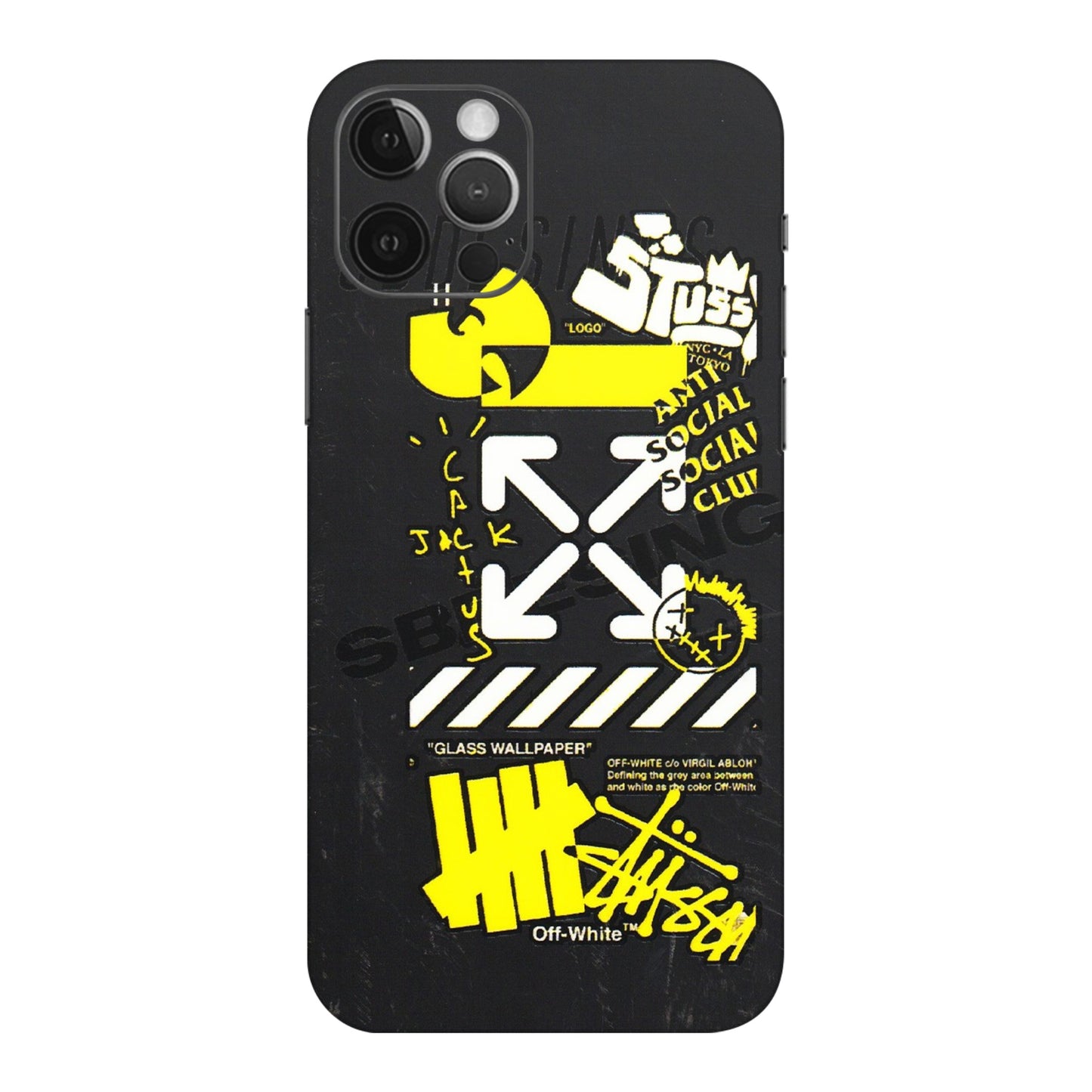 Apple iPhone Skins (All Models) - Anti Social Graffiti - 3D Embossed Finish (L-198) iPhone 12 Pro Max