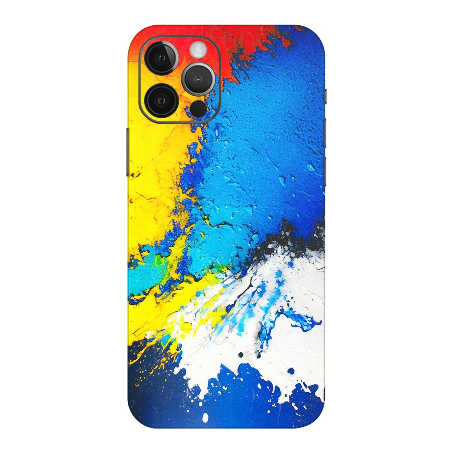 Apple iPhone Skins (All Models) - Acrylic Paint Spill - 3D Embossed Finish (L-229) iPhone 12 Pro Max