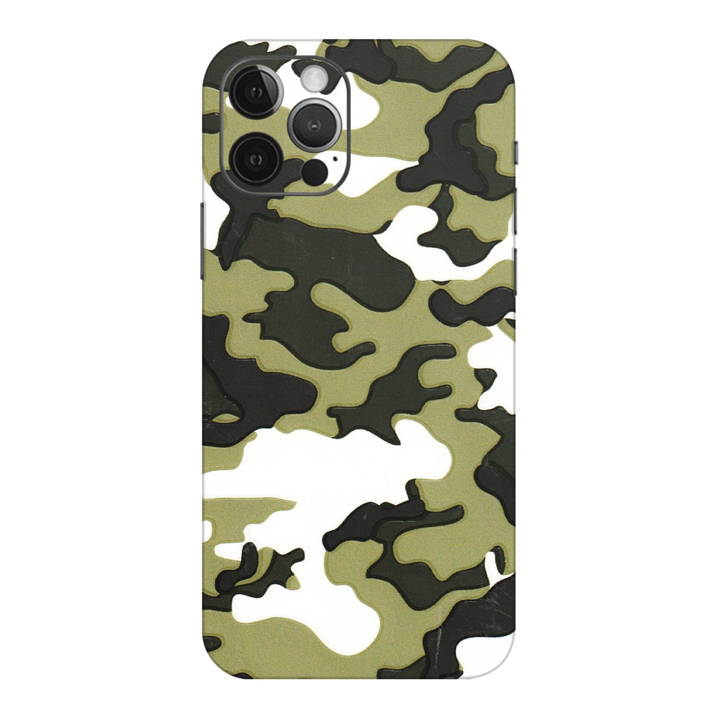 Apple iPhone Skins (All Models) - Camouflages White And Green - 3D Embossed Finish (L-243) iPhone 12 Pro Max