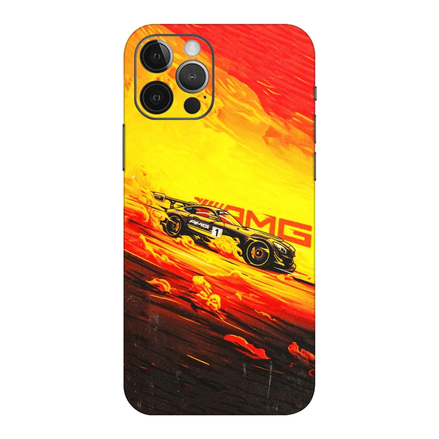 Apple iPhone Skins (All Models) - AMG Car Speed Cover - 3D Embossed Finish (L-256) iPhone 12 Pro Max