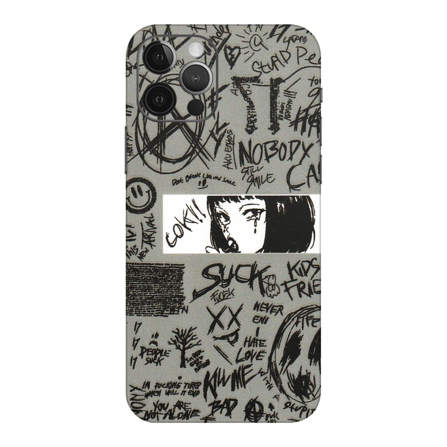 Apple iPhone Skins (All Models) - Never Have Love Anime - 3D Embossed Finish (L-260) iPhone 12 Pro Max