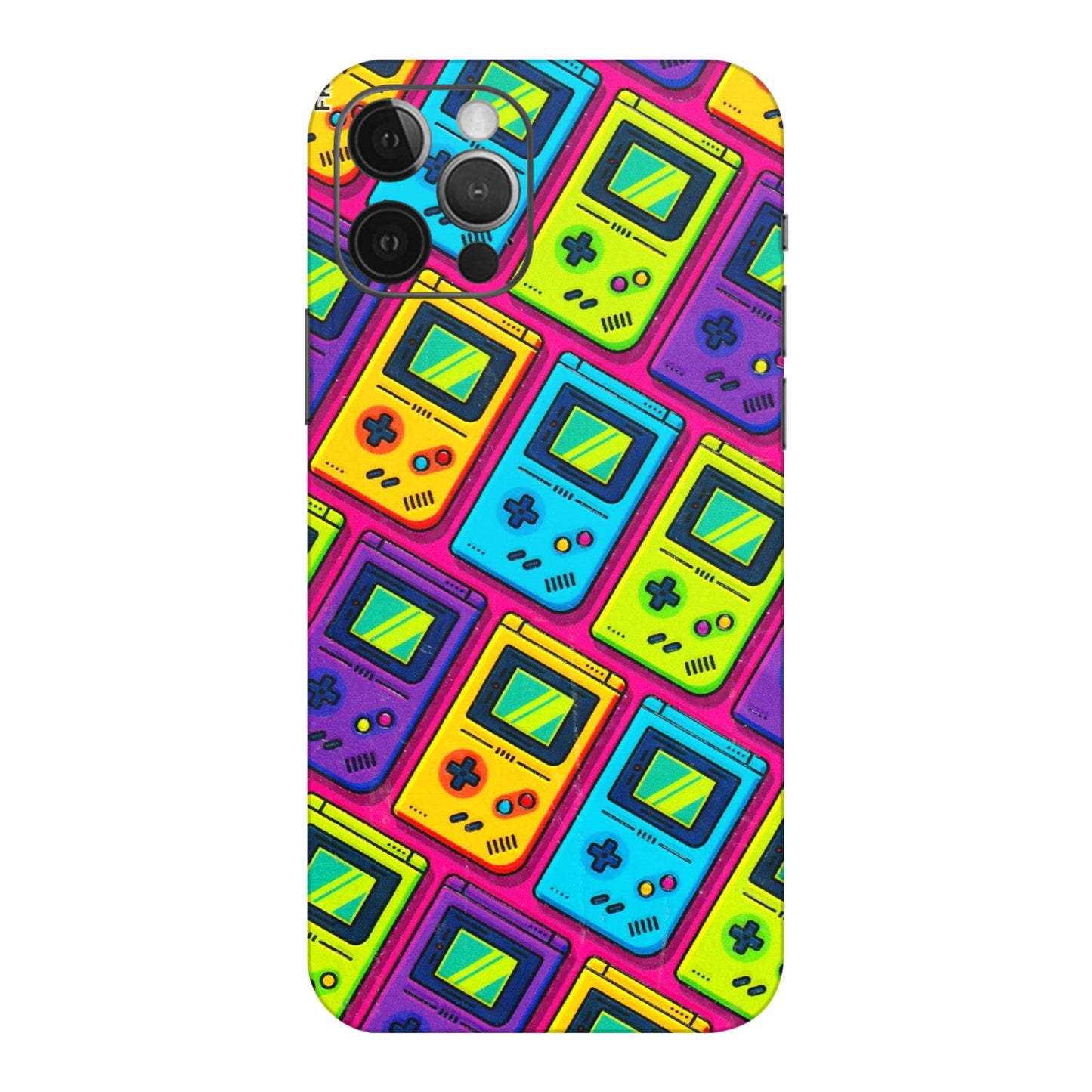 Apple iPhone Skins (All Models) - Gameboy Colourful - 3D Embossed Finish (L-266) iPhone 12 Pro Max
