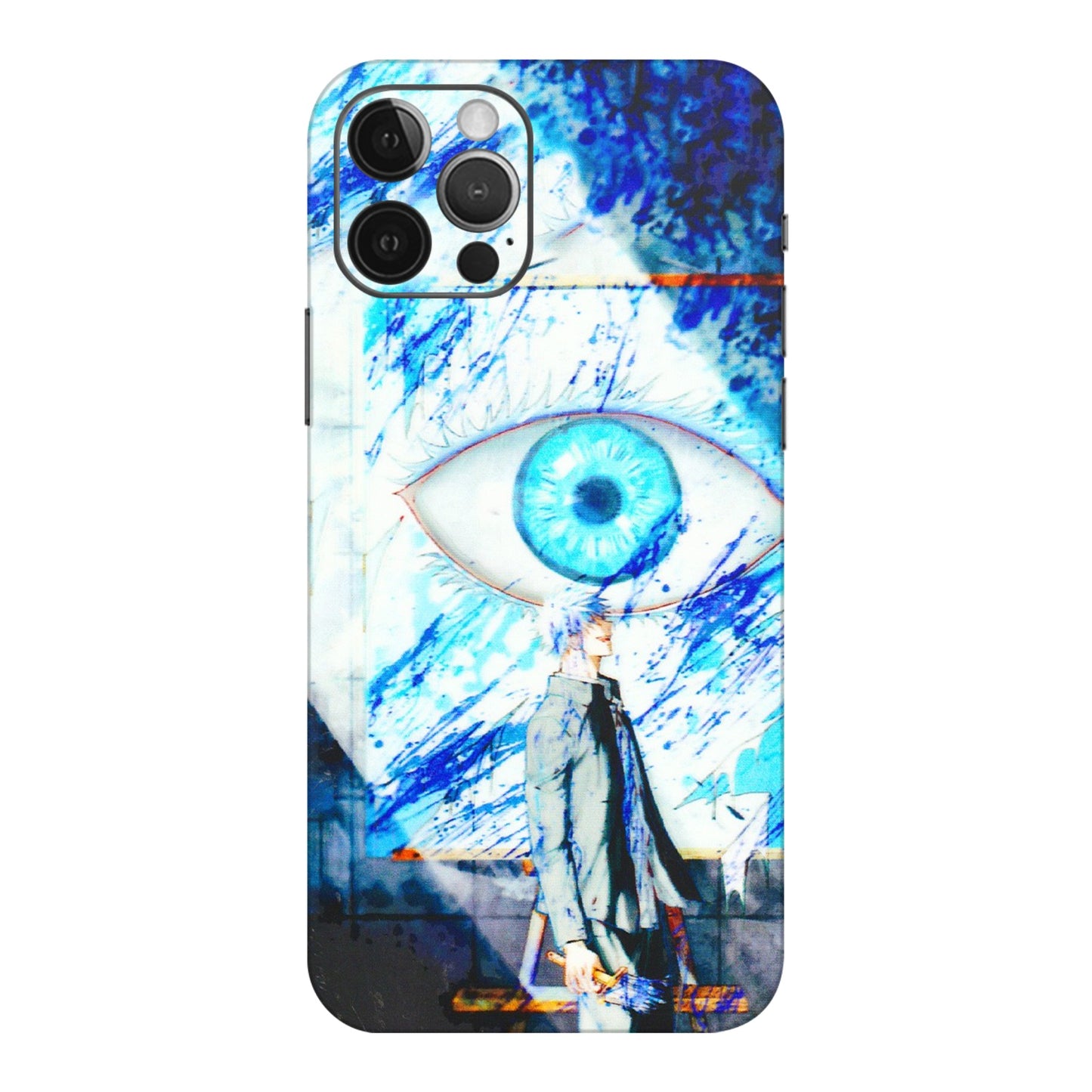 Apple iPhone Skins (All Models) - Anime Sea Blue Eye - 3D Embossed Finish (L-318) iPhone 12 Pro Max