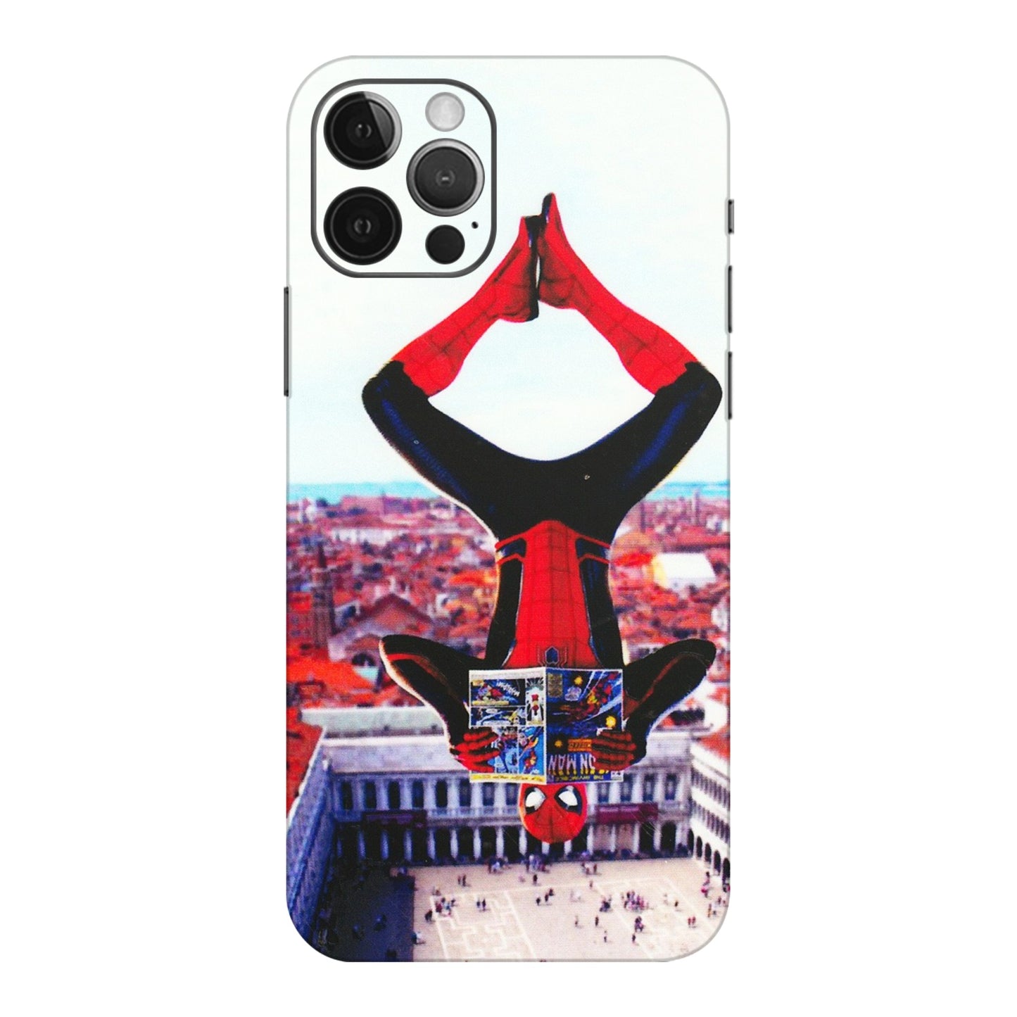 Apple iPhone Skins (All Models) - Spiderman Hanging - 3D Embossed Finish (L-53) iPhone 12 Pro Max