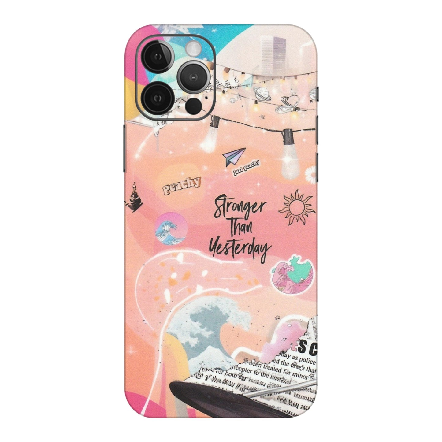 Apple iPhone Skins (All Models) - Stronger Then Yesterday - Matte Finish (M-128) iPhone 12 Pro Max