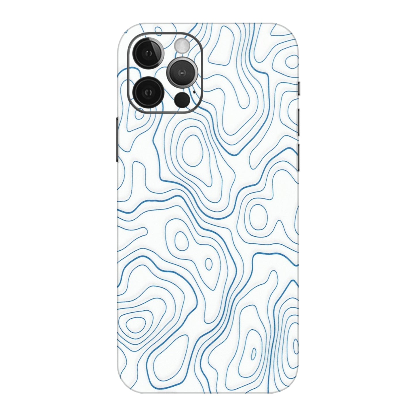 Apple iPhone Skins (All Models) - Blue And White Swirls - Matte Finish (M-139) iPhone 12 Pro Max