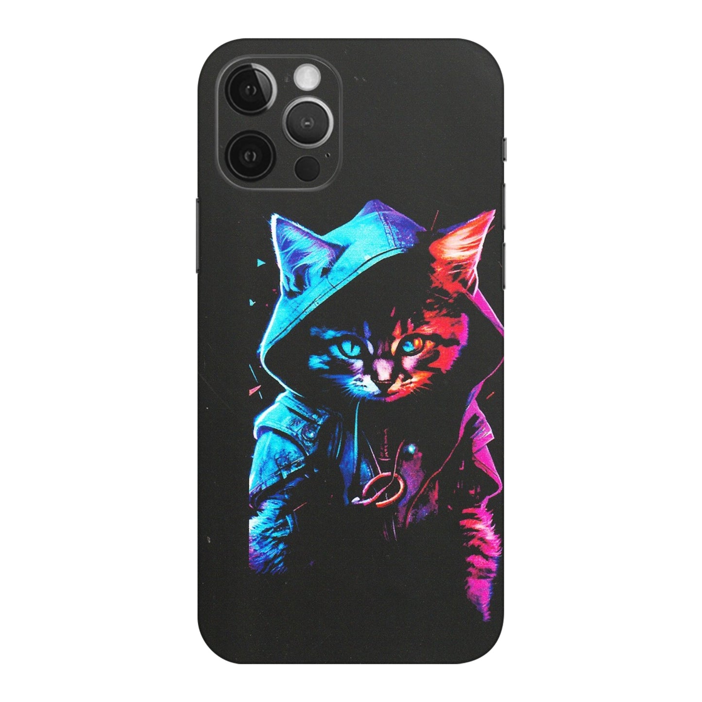 Apple iPhone Skins (All Models) - Cyberpunk Cat - Matte Finish (M-45) iPhone 12 Pro Max
