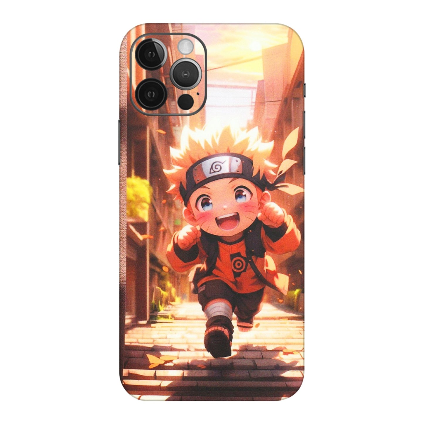 Apple iPhone Skins (All Models) - Naruto Cute Toon Running - Matte Finish (M-04) iPhone 12 Pro Max