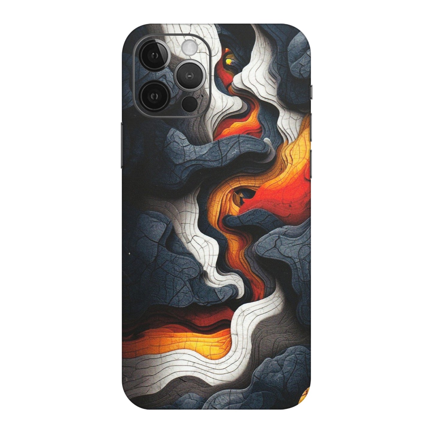 Apple iPhone Skins (All Models) - Abstract Volcanic Layers - Matte Finish (M-52) iPhone 12 Pro Max
