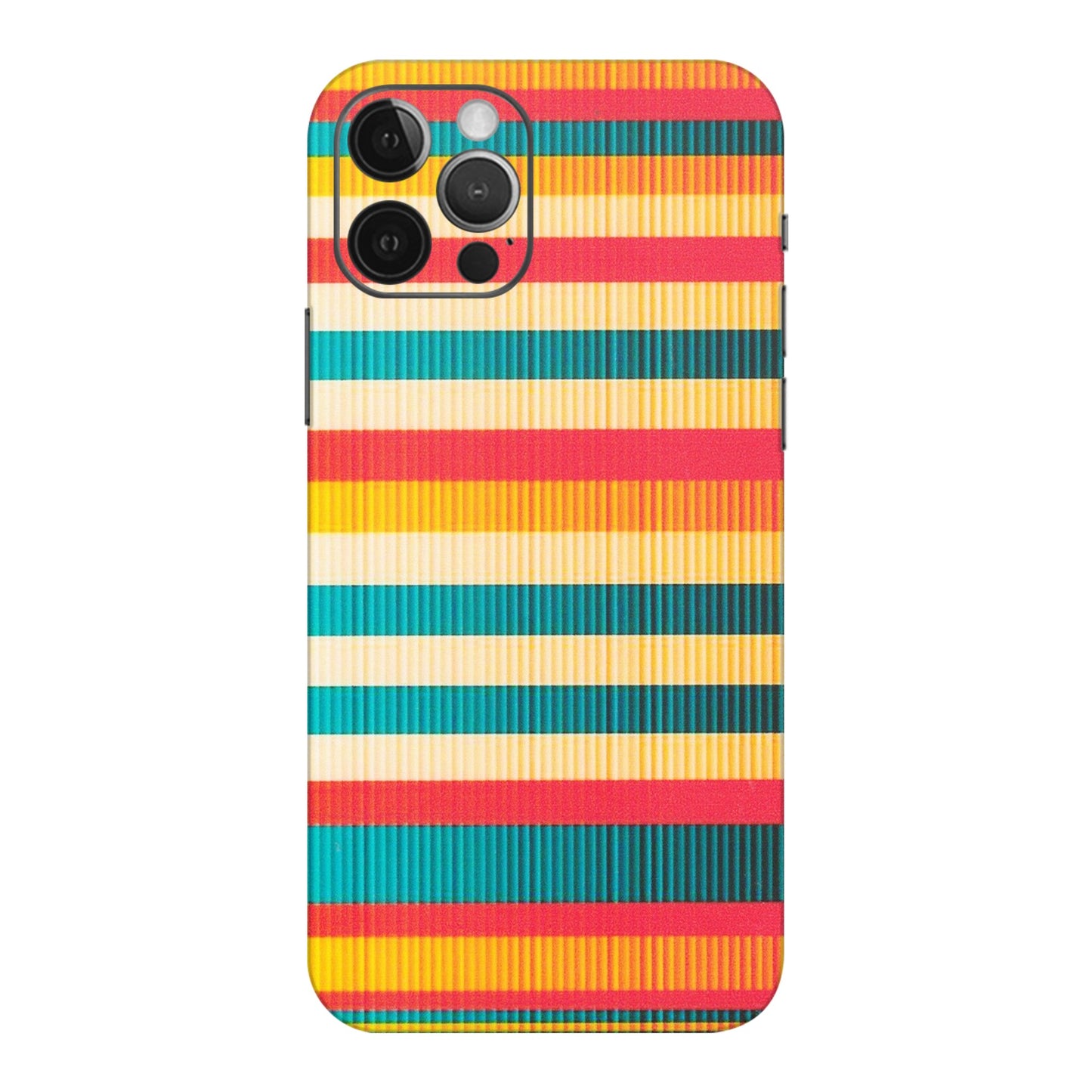 Apple iPhone Skins (All Models) - Colourful Stripes Soothing Effect - Matte Finish (M-86) iPhone 12 Pro Max