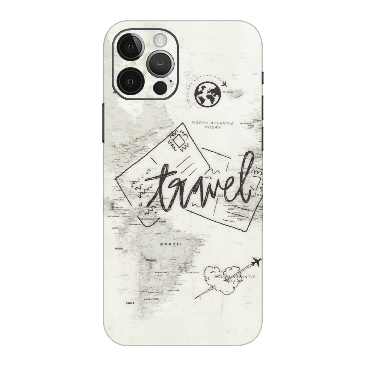 Apple iPhone Skins (All Models) - Travel Ticket - Transparent Finish (T-06) iPhone 12 Pro Max