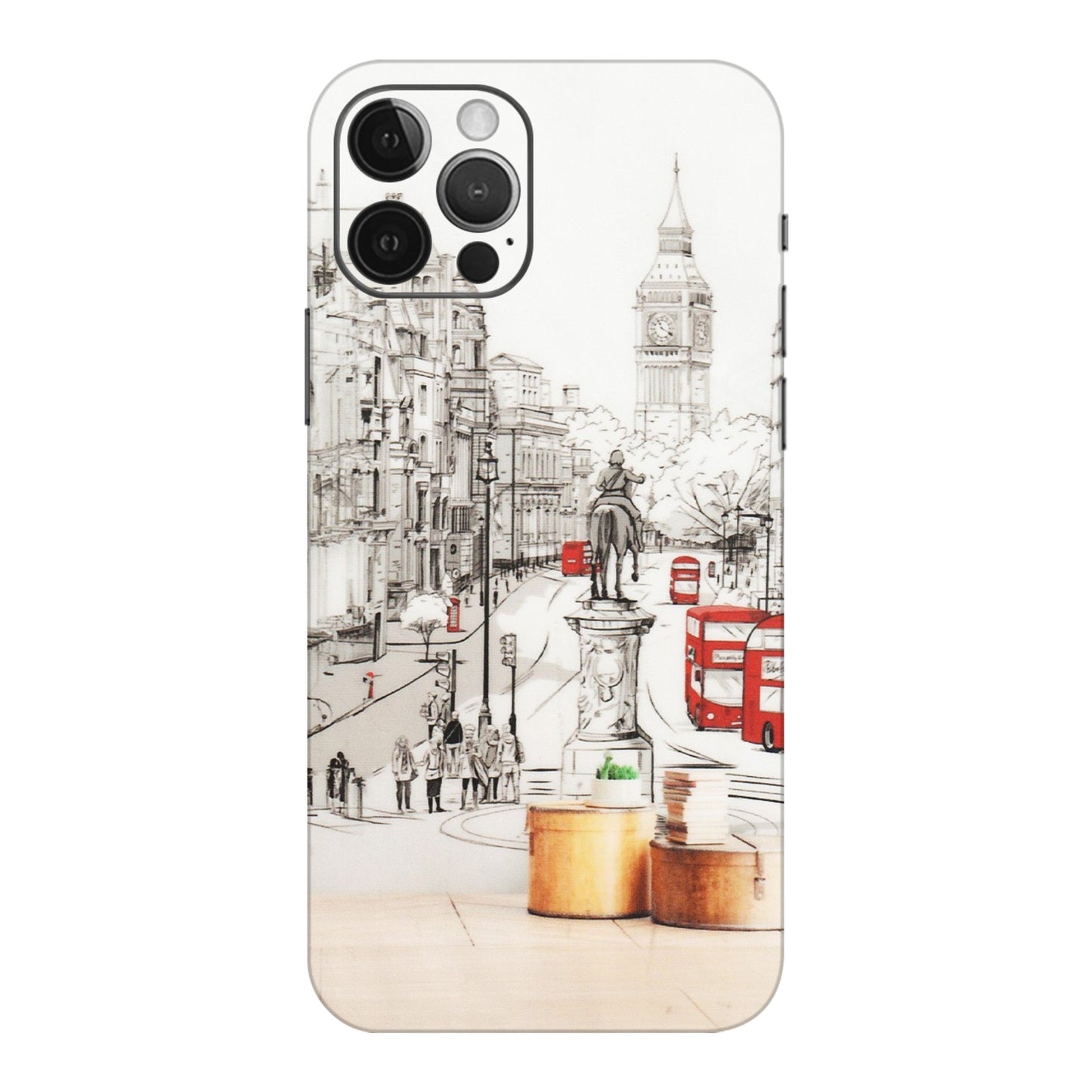 Apple iPhone Skins (All Models) - London Street - Transparent Finish (T-02) iPhone 12 Pro