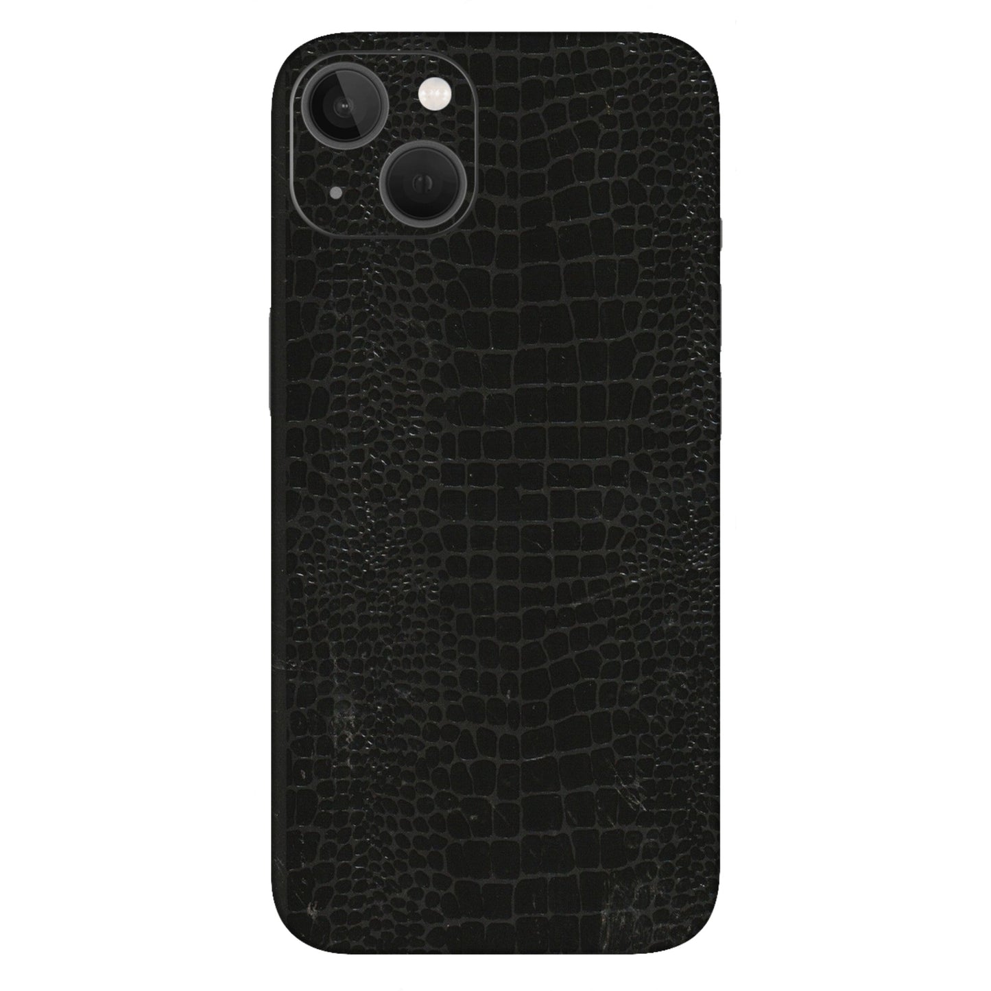 Apple iPhone Skins (All Models) - Snake Leather Black - 3D Embossed Finish (L-107) iPhone 13