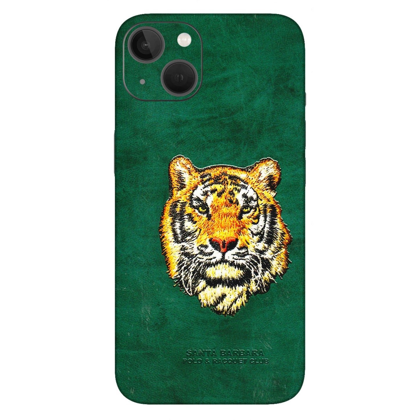Apple iPhone Skins (All Models) - Leather Feel Tiger - 3D Embossed Finish (L-111) iPhone 13