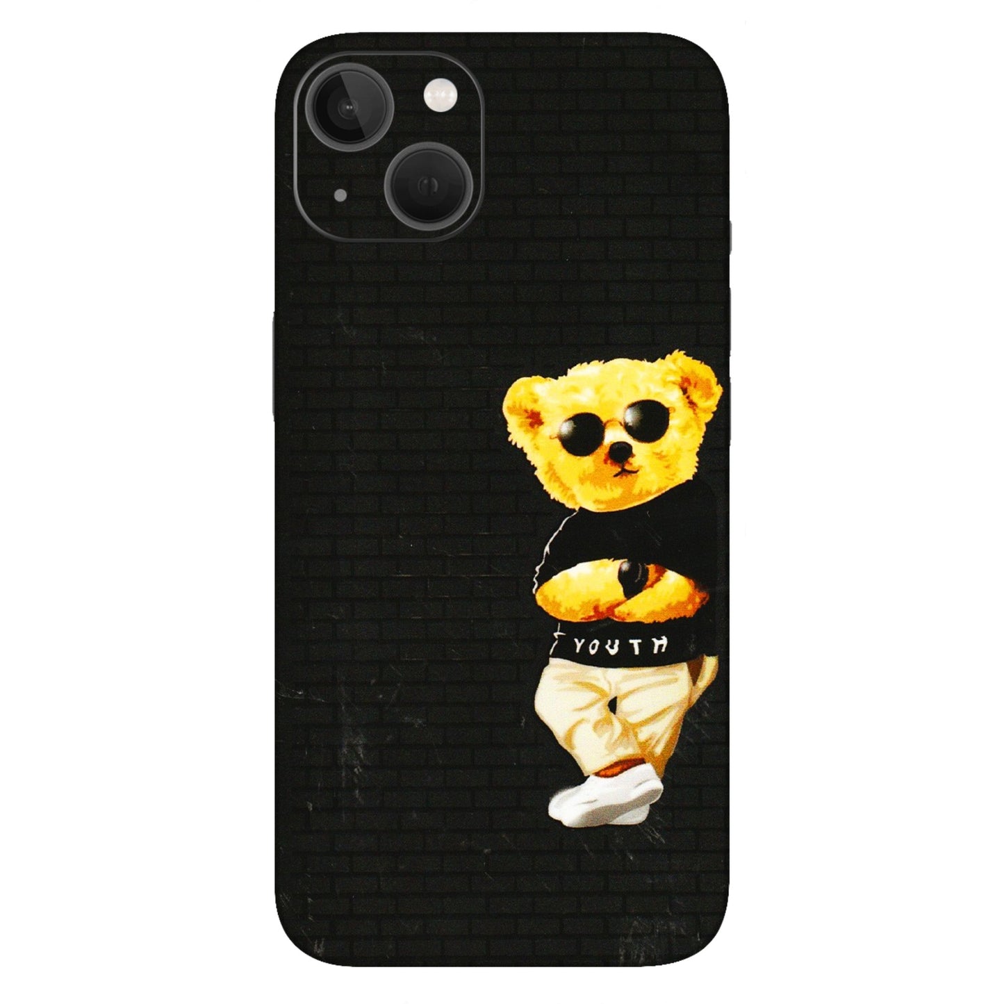 Apple iPhone Skins (All Models) - Classy Teddy Bear - 3D Embossed Finish (L-116) iPhone 13