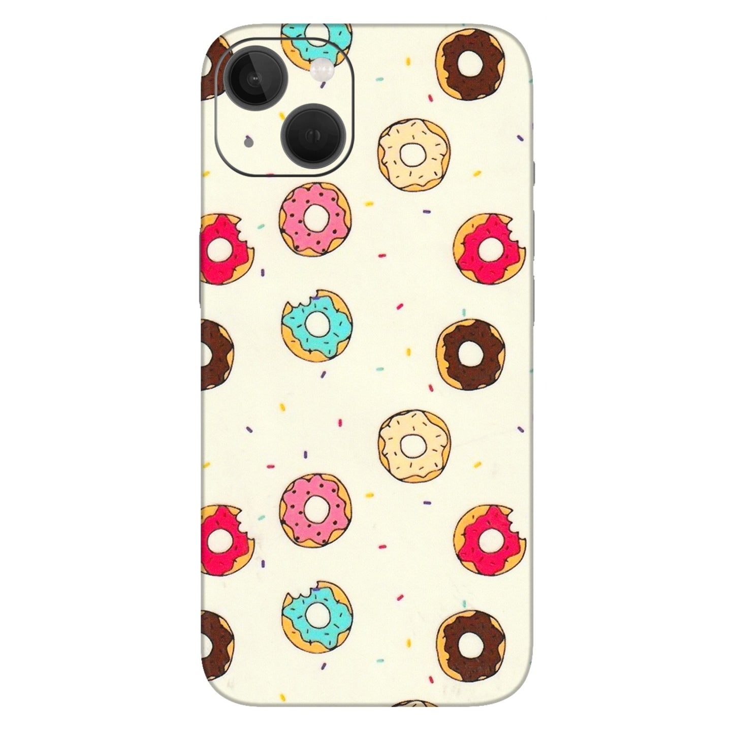 Apple iPhone Skins (All Models) - Mini Donuts Doodle Art - 3D Embossed Finish (L-122) iPhone 13