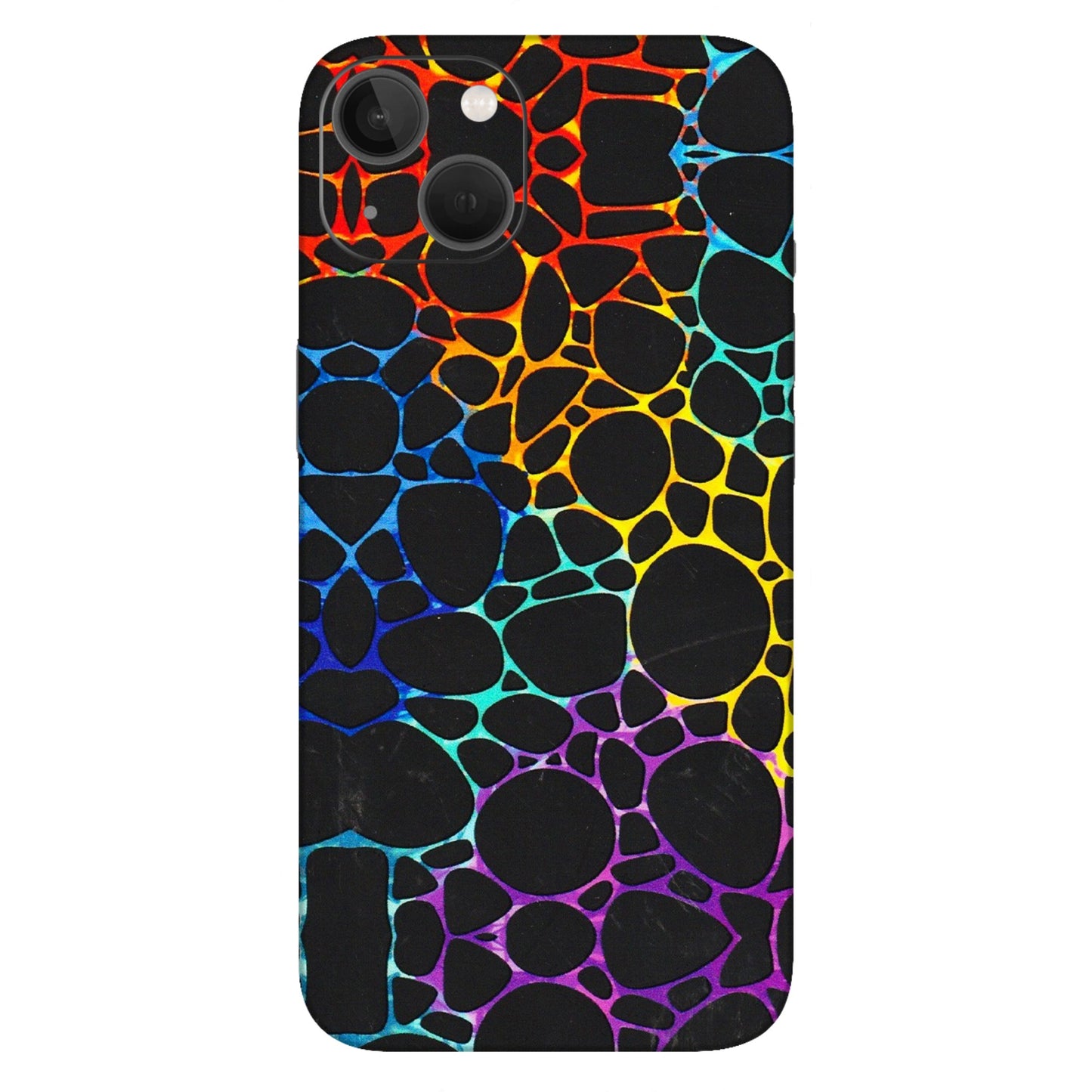 Apple iPhone Skins (All Models) - Abstract Art MultiColour - 3D Embossed Finish (L-133) iPhone 13