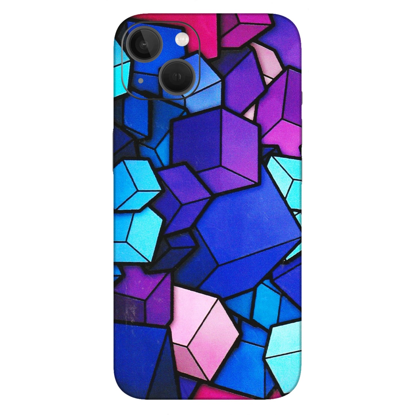Apple iPhone Skins (All Models) - Cube Doodle - 3D Embossed Finish (L-141) iPhone 13