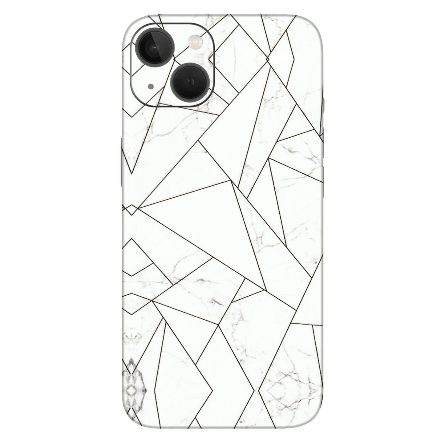 Apple iPhone Skins (All Models) - Luxury White Marble Effect - 3D Embossed Finish (L-168) iPhone 13