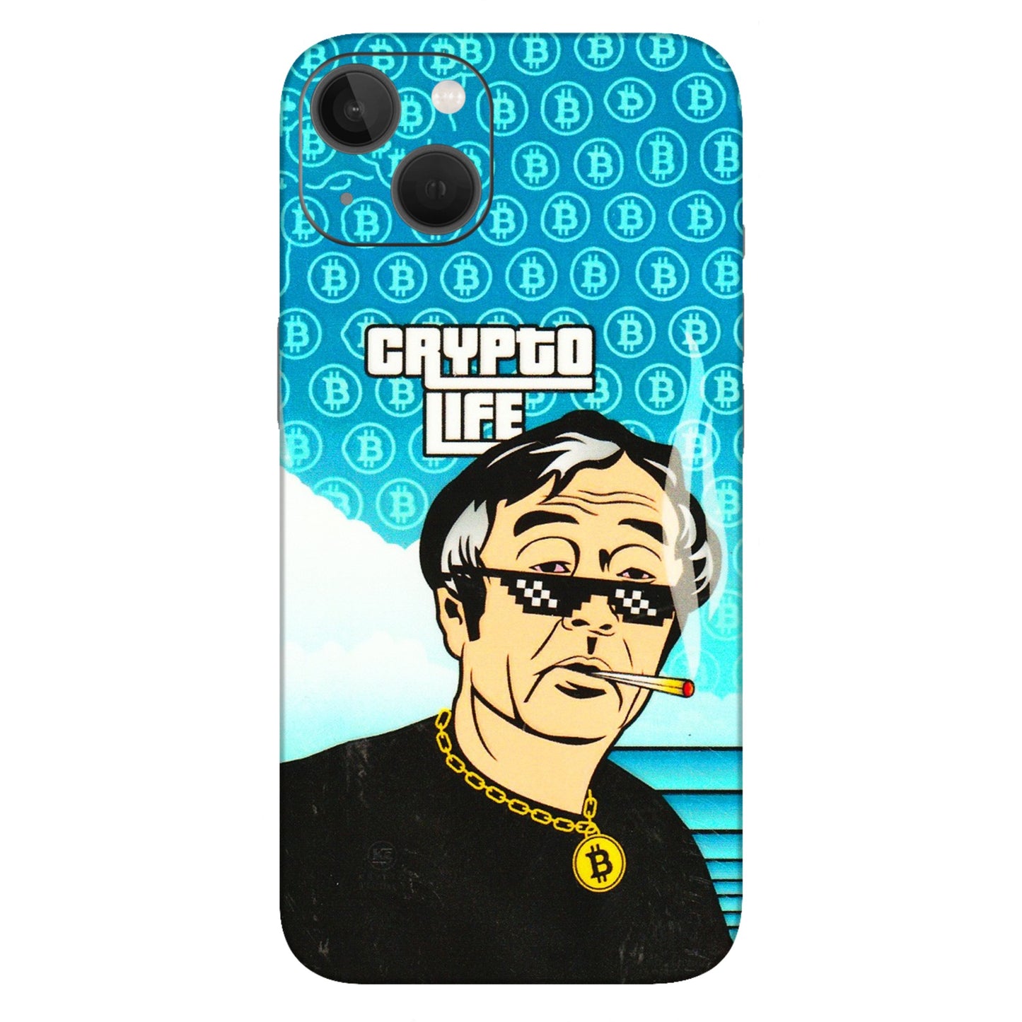 Apple iPhone Skins (All Models) - Crypto Thug Life - 3D Embossed Finish (L-179) iPhone 13