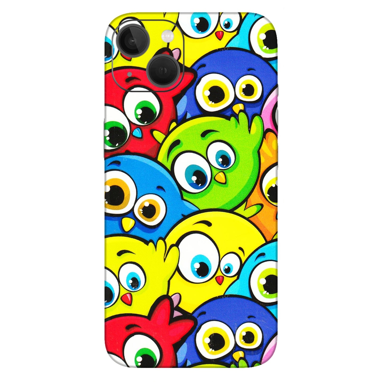 Apple iPhone Skins (All Models) - Cute Fluffy Birds - 3D Embossed Finish (L-213) iPhone 13