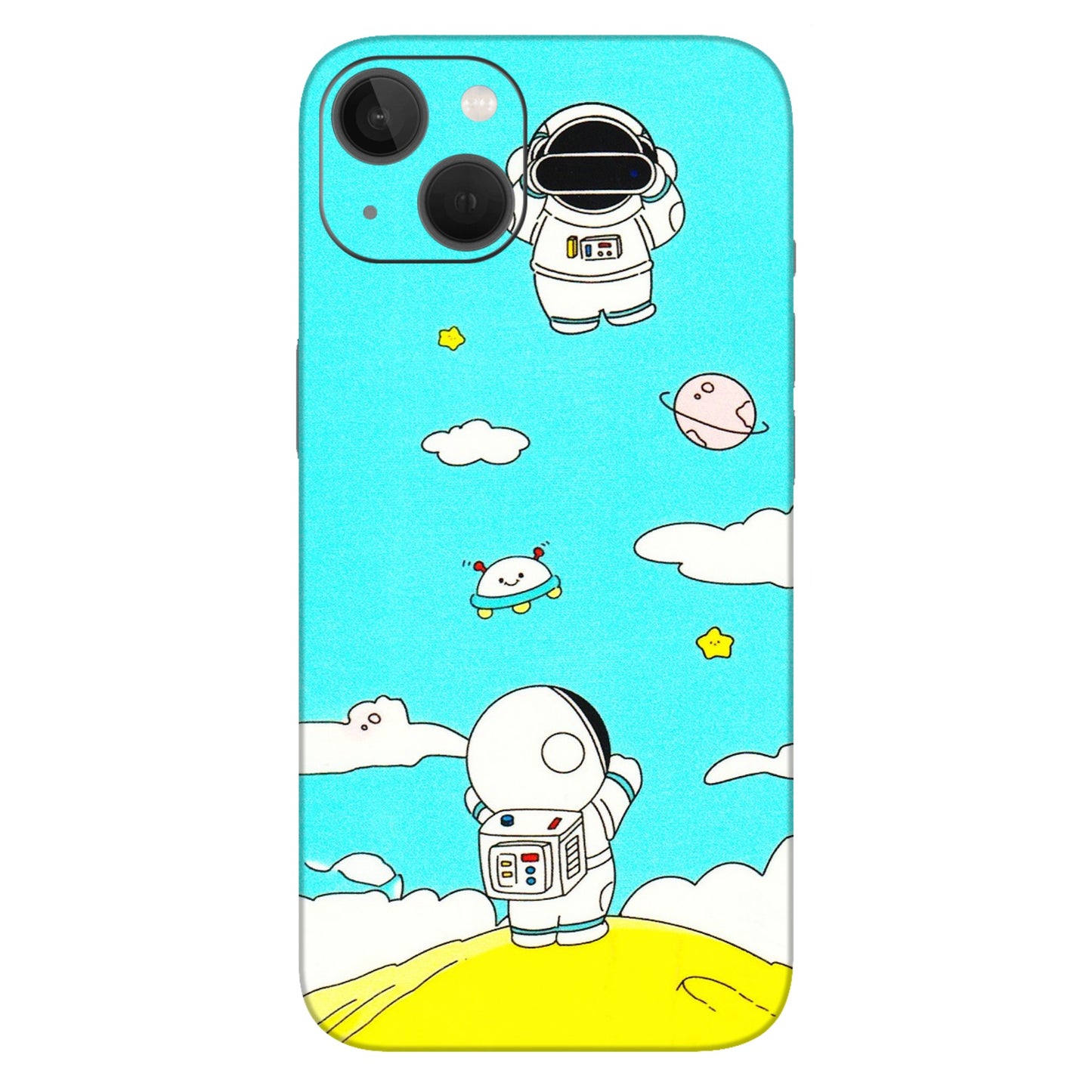 Apple iPhone Skins (All Models) - Blue Skies Astro Float - 3D Embossed Finish (L-230) iPhone 13