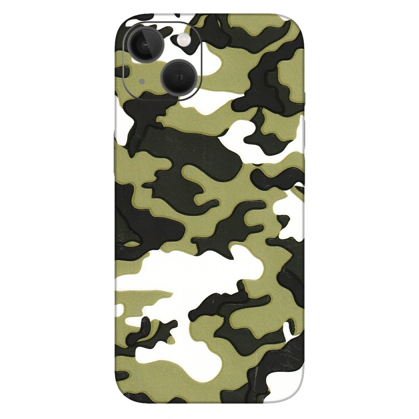 Apple iPhone Skins (All Models) - Camouflages White And Green - 3D Embossed Finish (L-243) iPhone 13