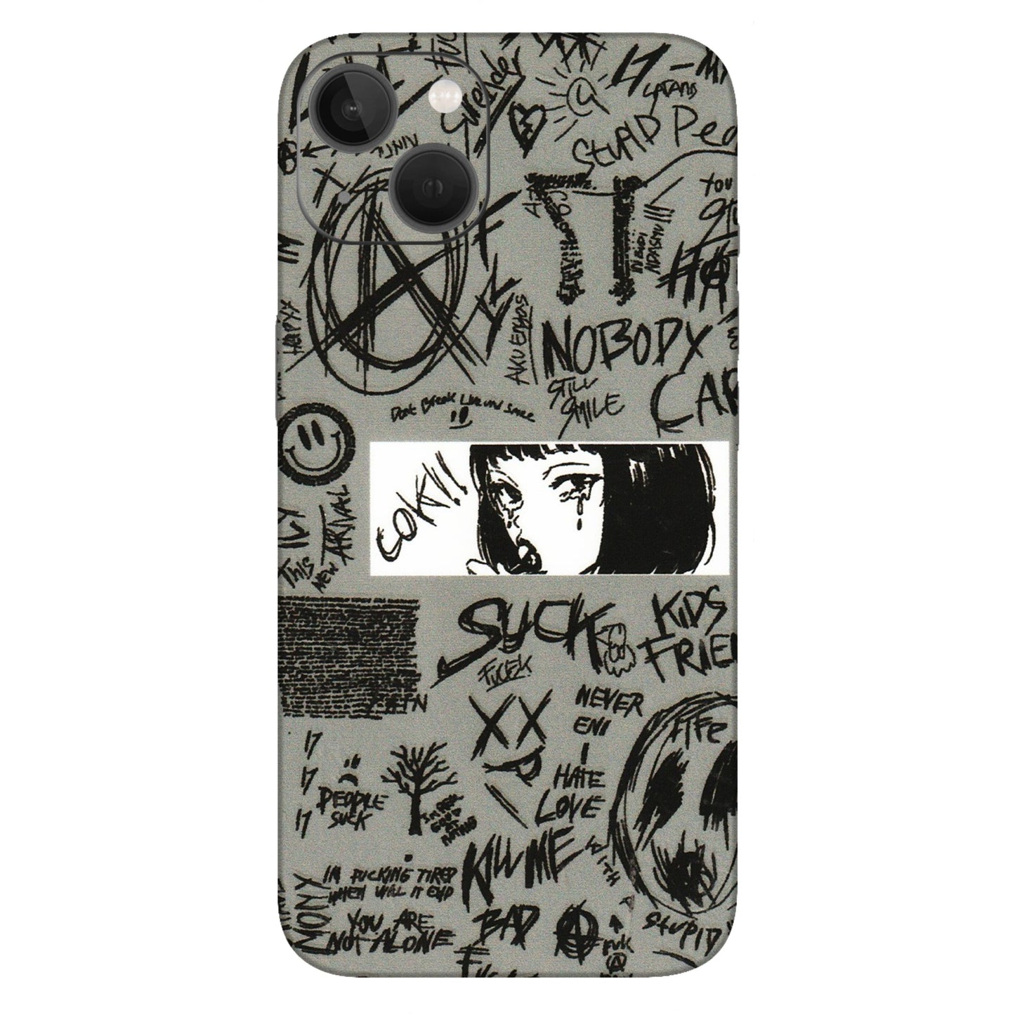 Apple iPhone Skins (All Models) - Never Have Love Anime - 3D Embossed Finish (L-260) iPhone 13
