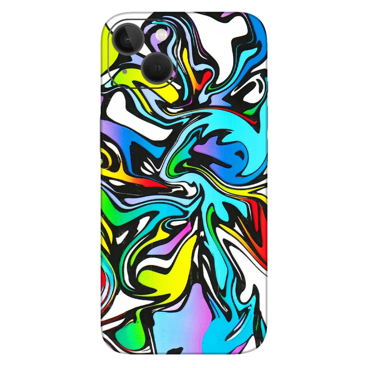 Apple iPhone Skins (All Models) - Abstract Colour Paints - 3D Embossed Finish (L-271) iPhone 13