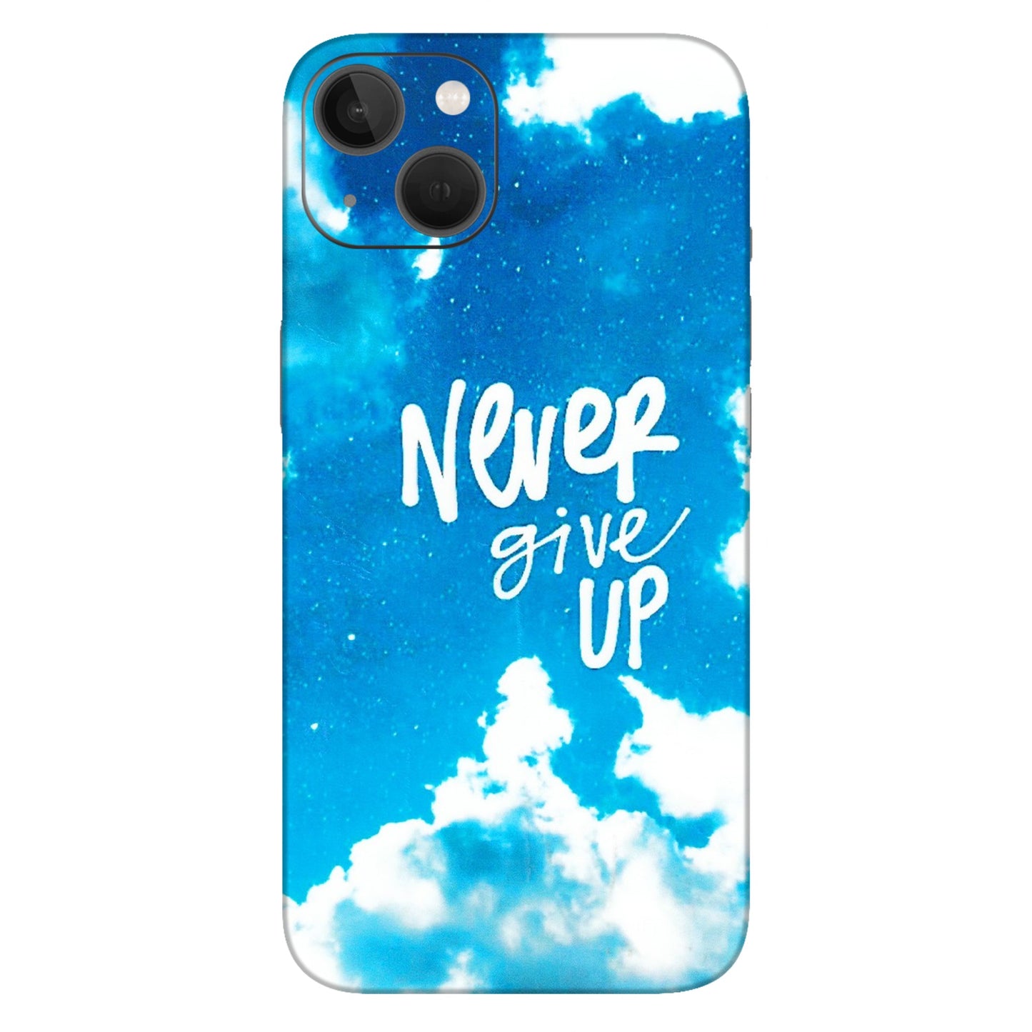 Apple iPhone Skins (All Models) - Never Give Up - 3D Embossed Finish (L-279) iPhone 13