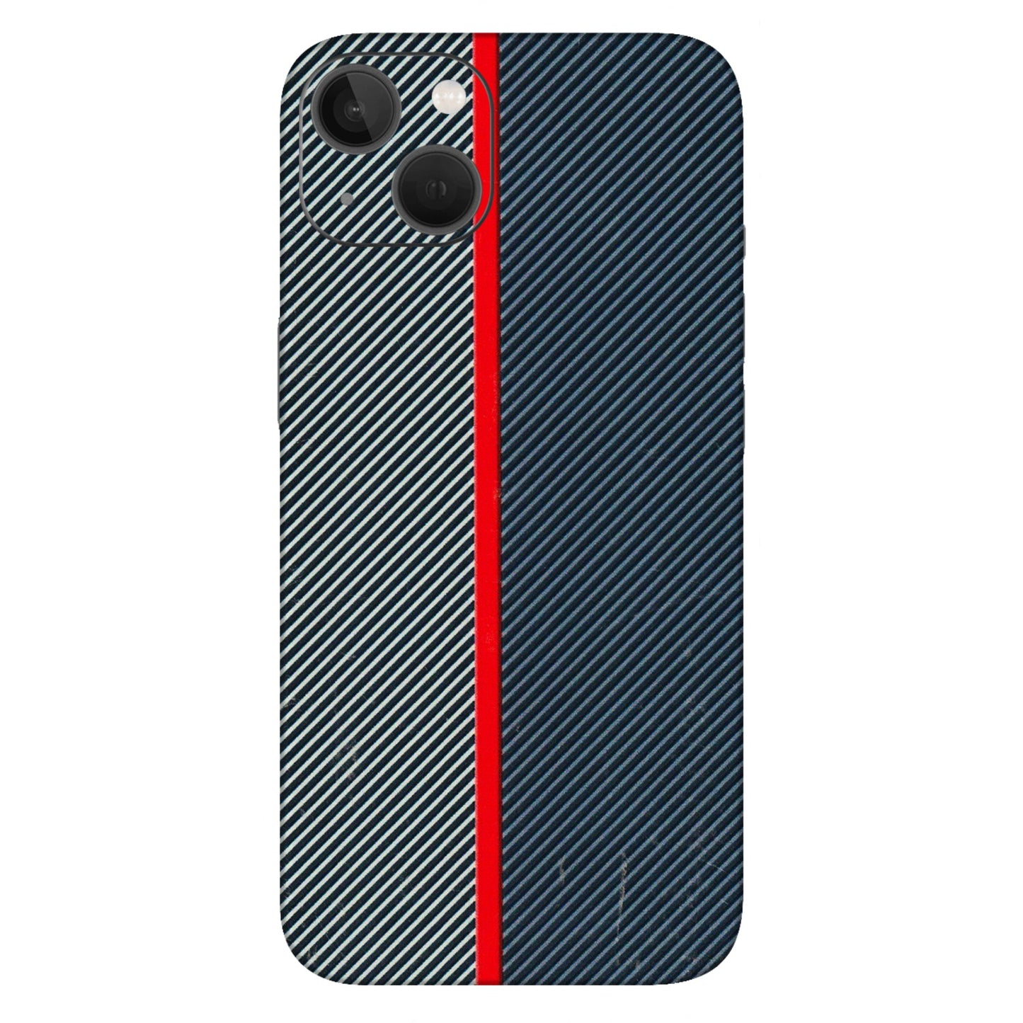 Apple iPhone Skins (All Models) - Blue Sober Lines - 3D Embossed Finish (L-305) iPhone 13