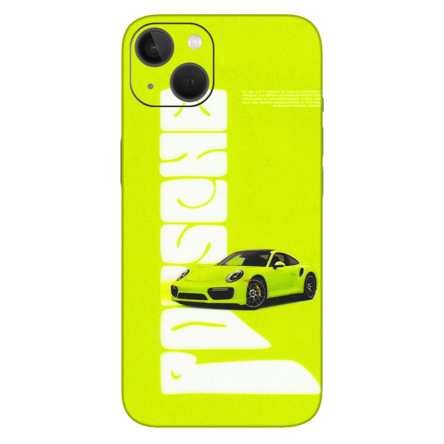 Apple iPhone Skins (All Models) - Lime Green Porche - 3D Embossed Finish (L-30) iPhone 13