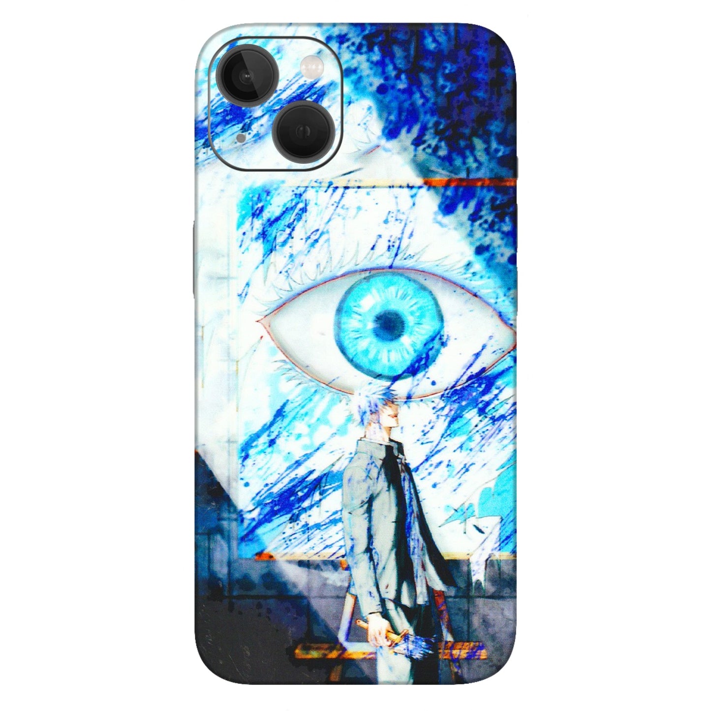 Apple iPhone Skins (All Models) - Anime Sea Blue Eye - 3D Embossed Finish (L-318) iPhone 13