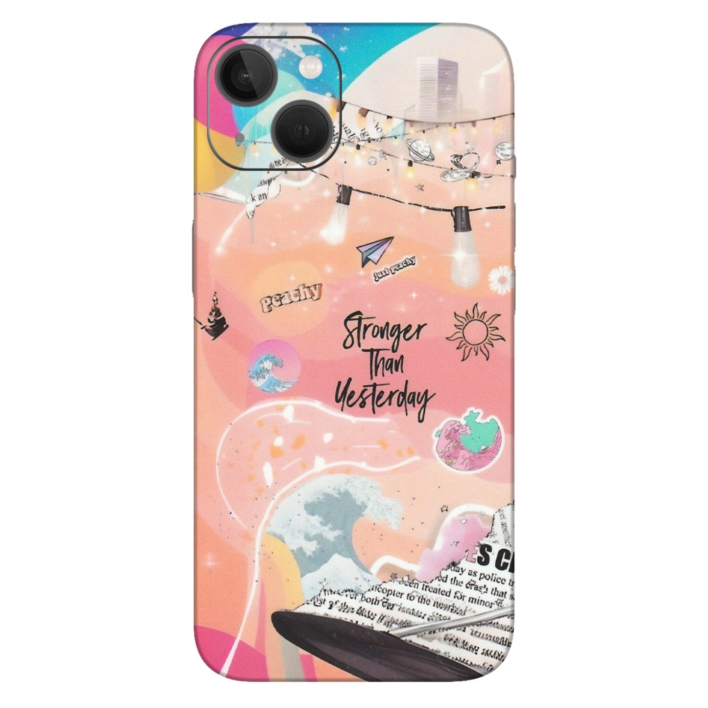 Apple iPhone Skins (All Models) - Stronger Then Yesterday - Matte Finish (M-128) iPhone 13