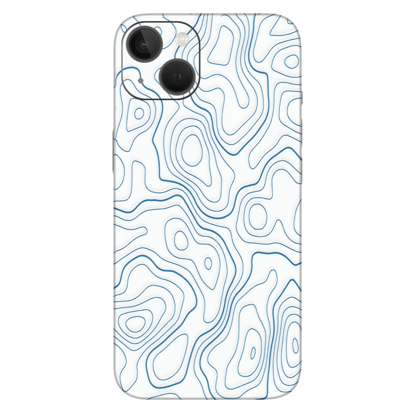 Apple iPhone Skins (All Models) - Blue And White Swirls - Matte Finish (M-139) iPhone 13