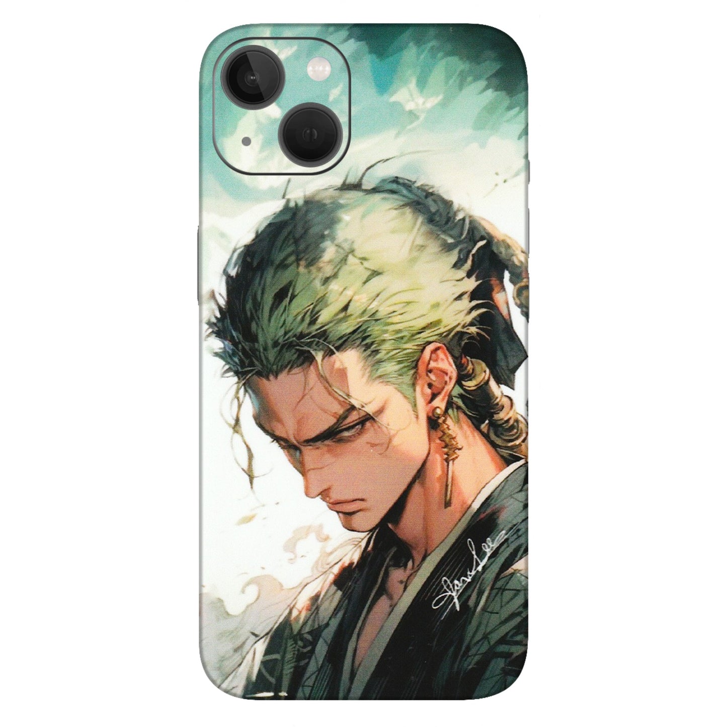 Apple iPhone Skins (All Models) - New Roronoa Zoro One Picece Anime - Matte Finish (M-140) iPhone 13