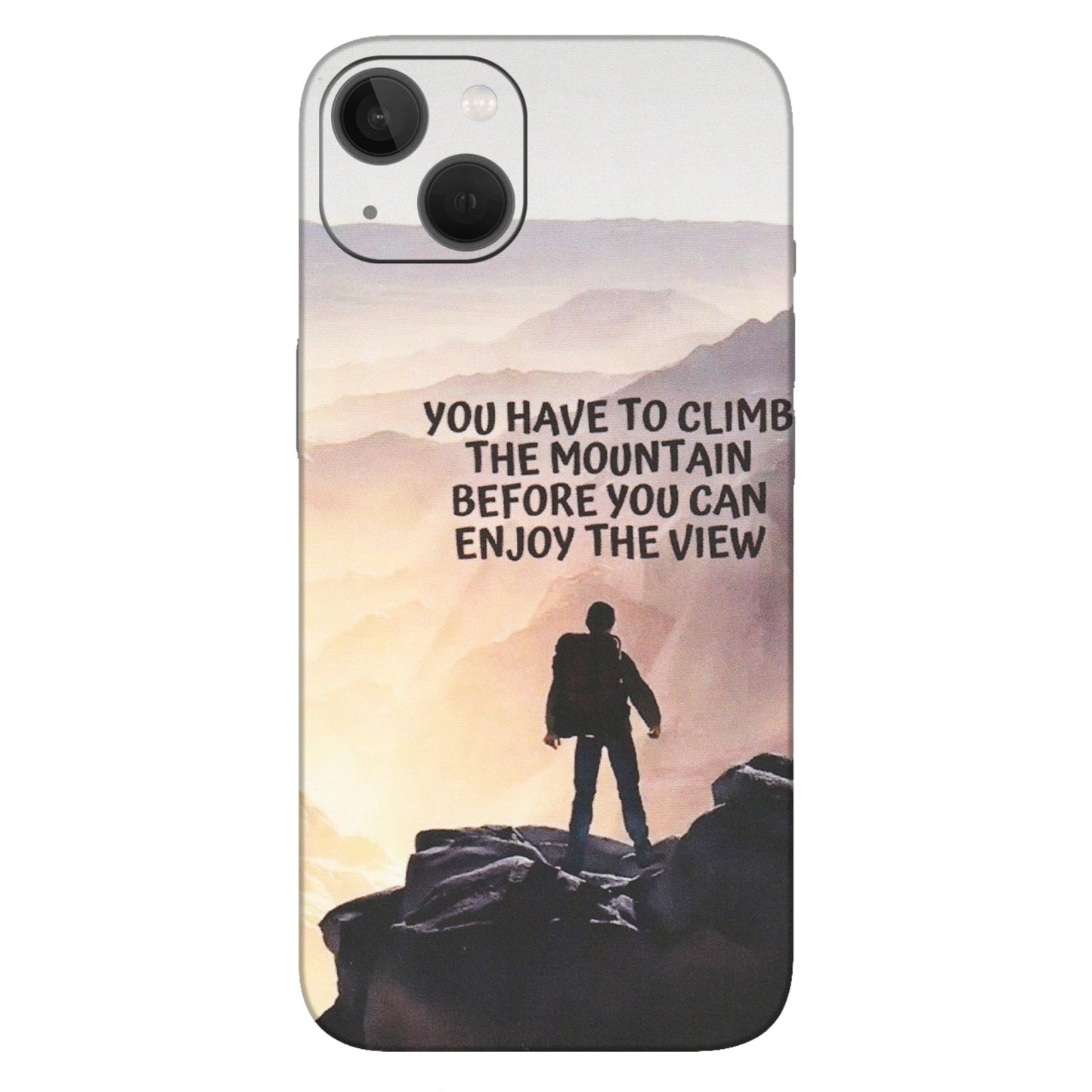 Apple iPhone Skins (All Models) - Motivational Hiking Mountain - Matte Finish (M-28) iPhone 13